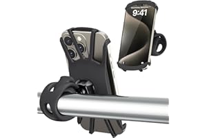 A2C Handyhalterung Fahrrad 2025 Neueste, Handyhalterung Motorrad [Silikon-Stoßdämpfung] 360° Drehbare Lenker Halter für Rennrad, E Scooter, Kinderwagen, für iPhone Samsung & Smartphone 4,7-6,7 Zoll