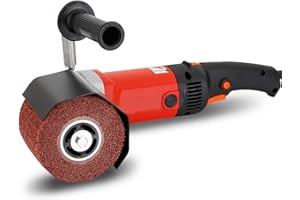 BALLSHOP Satiniermaschine Schleifroller Poliermaschinen 1200 Watt 220V/50Hz 600-3000U/min Nennleistung Schleifen Glätten Bürsten Strukturieren Mattieren Satinieren Bürstenschleifer für Edelstahl Holz