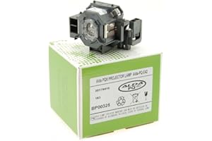 Alda PQ Premium, Lámpara de proyector compatible con EPSON EB-140W, EB-410W, EB-410WE, EMP-400, EMP-400E, EMP-400W, EMP-410W, EMP-410WE, EMP-822, EMP-822H, EMP-83 Proyectores, lámpara con carcasa