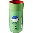 Tommee Tippee Easiflow 360, Lip Activated Trainer Cup with Handles, Spill-Proof, 12m+, Green, 1 Pack