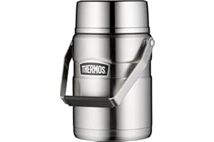 THERMOS STAINLESS KING FOOD JAR - Contenitore termico in acciaio INOX con inserti e manici, 12 h caldo/24 h freddo, per pasta, zuppa, cereali, contenitore termico per cibo grande
