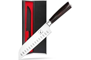 imarku Santoku Messer, 17cm Kochmesser, Profi Scharfes Küchenmesser, Edelstahlmesser, Ergonomischer Griff, Qualitätsmesser - Geeignet als Geschenk für Männer oder Frauen