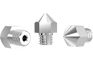 Lufix MK8 Nozzle Stainless Steel 0.2 to 1.0 mm for 3.00 mm 3D Printer Filament, Pack of 3, Nozzle MK8 Hotend and Extruder Replacement Parts, Premium 3D Printer Accessories, 0.8 mm