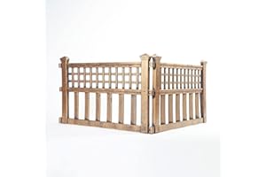 Instant Garden Fence Panels | Finishing Touch or Lawns and Flowerbeds | Made from UV Stabilised Polyurethane | Assembled Length of 2.4m | from Easylife Lifestyle Solutions | Pack of 4 | in Bronze