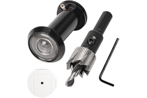 BANJIABB Türspion,Spion,Türspione,Türspion Mit Sichtschutz200° Weitwinkel Optische Glaslinsen Bohrloch,Mit 16 Mm Bohrer,Messing Spion Mit Bohrer Einstellbare Länge Türspion Aus Messing Für 35-60mm Dicke Türen