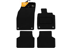FSW - Tailored Mats - Fits VOLKSWAGEN ID3 2020-On Black Carpet - Non Slip Mat, Fitted With Clips, Granulated Backing & Edged With Black Cloth Binding - 4 Pc Floor Mats