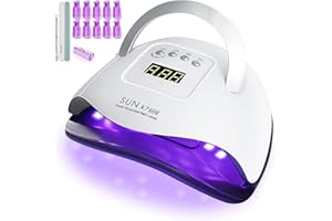 BEENLE Lámpara Led Uñas LED UV 180W Profesional Curado de Esmalte de Gel Secador de Uñas Rápido con 5 modos Temporización,99s Modo de calor bajo y Pantalla LCD para Manicura y Pedicura