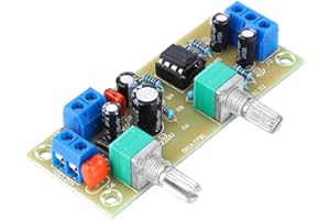 VIKYE Preamplificatore NE5532, scheda a circuito stampato DC10-24V, modulo scheda preamplificatore controllo volume volume subwoofer passa basso 22Hz-300Hz
