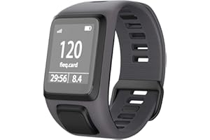 NotoCity Correa para Tomtom Runner 2/Runner 3/Spark/Spark 3/Adventurer/Golfer 2, Correa de Silicona Pulsera de Repuesto para Tomtom(Gris)