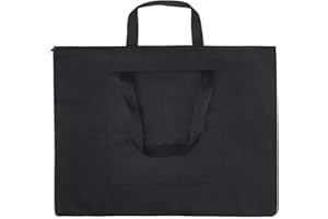 NICEY A2 Waterproof Artist Portfolio Case Drawing Sketching Board Tote Bag Multipurpose Art Supplies Carry Bag Drawing Painting Board Storage Shoulder Bag Thick Canvas Tote Art Case Zipper Bag,26.8" x 20.9"