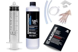 Octopus Limpiador de boquillas, Limpiador de Cabezales de impresión Compatible con los Cabezales de impresión Canon Pixma con adaptadores de Manguera (500 ml)