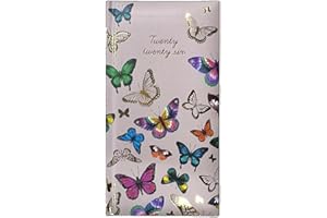 PSO 2026 Diary Slim Week to View Fashion soft padded hardback vintage Diary (Butterflies)