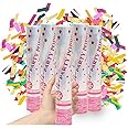 MARKQ [Pack of 5] Confetti Cannons, 30 cm Metallic Multicolor Party Poppers for Wedding, New Year's Eve, Graduation, Birthday Party Supplies
