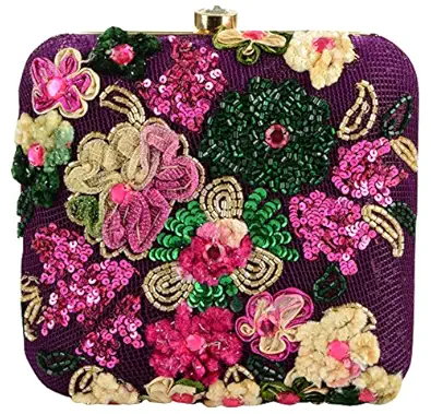 Tooba Handcrafted PJE6 Womens Potli (Purple)