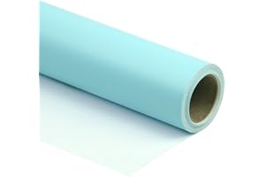 RUSPEPA Papel de Regalo Brillante Azul Claro - Color Sólido para Bodas, Cumpleaños, Fiestas para Dar La Bienvenida a Los Bebés, Felicitaciones y Regalos Navideños - 76 cm X 10 m