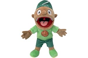 EXUBERIA Jeffy Soft Plush Toy Hand Puppet for Play House,Jeffy Puppet,Mischievous Funny Puppets Toy with Working Mouth,For Christmas Halloween Party Teaching Preschool