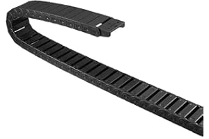 sourcing map cable de cadena de arrastre semi cerrado con conectores finales r28 15x40mm 1.5 metros