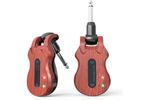 summina 5,8 GHz Sistema Wireless per Chitarra Ricevitore trasmettitore digitale audio Batteria Ricaricabile Incorporata Gamma di Trasmissione di 100 Piedi Forte Anti-Interferenza