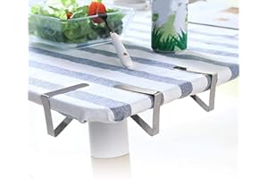 Wifehelper 4 unids Clips de Tela de Mesa Clips de Cubierta de Tela de Mesa Grande Antideslizante de Acero Inoxidable Titular de manteles Clamps para familias Partes Picnics 10.5 * 7 cm
