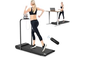‎DSKEUZEEW Dskeuzeew Walking Pad Klappbar Laufband für Zuhause Joggen - 120KG Laufbänder Schreibtisch Klein Laufgerät Elektrisch 1-10 km/h mit LCD-Display + Fernbedienung