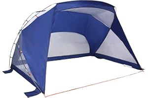 ALPHA CAMP Pop Up Camping Beach Shelter, Portable Easy Set-up 3 Person Sun Shade Tent with UPF 50+ Protection, Family Canopy with Carry Bag Ideal for Camping, Fishing, Beach, Picnic