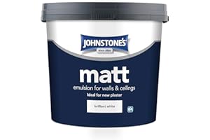 JOHNSTONE'S 5LTR - JOHNSTONES JONMAT CONTRACT MATT EMULSION BRILLIANT WHITE