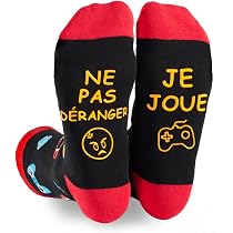 Chaussettes Humour Homme - Messages Drôles Bière/Jeu/Foot - Coton Doux - Cadeau Original