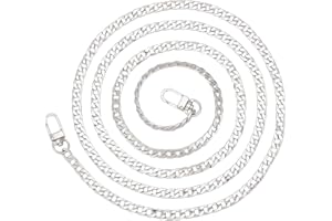 PH PandaHall 160cm Silvery Bag Chain Bag Straps Handbag Chain Bag Replacement Strap for Crossbody Handbags Flat Extender Chain Long Purse Chain for Clutches Bag Making Repalcement DIY Crafts