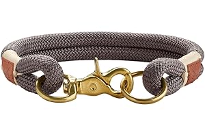 HUNTER Sansibar Rantum obroża dla psa, nowoczesna, żeglarska, 55 (L), szara