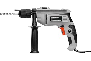 Brüder Mannesmann Slagborr 650 W, med 13 mm, M12507 | Nyckelfri chuck, framåt/bakåt, djupstopp, sidohandtag, för borrning och hammarborrning i trä och murverk