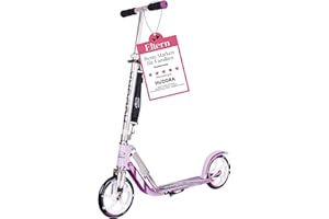 ‎HUDORA HUDORA BigWheel Scooter 205 - Stabiler Aluminium-Roller - Höhenverstellbarer & zusammenklappbarer Cityroller - Kinder- & Erwachsenenroller für bis zu 100kg - Tretroller mit Ständer