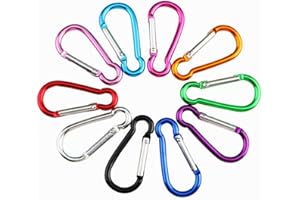 QitinDasen 30 sztuk wielofunkcyjnego aluminiowego karabińczyka w kształcie tykwy, 5 cm mini karabińczyk, karabińczyk na zatrzask (nie do wspinaczki)