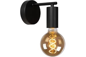 LUCIDE LEANNE - Applique murale - 1xE27 - Noir