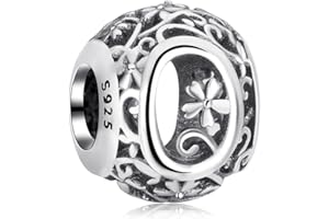 Annmors Charms et Breloques Femme Lettre A-Z en Argent 925 pour Bracelet
