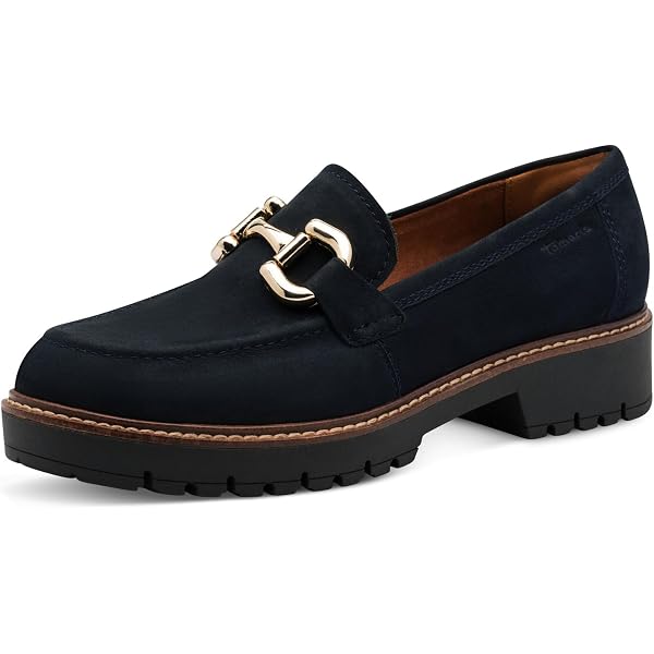 Mocassin Femme Tamaris 1-24300-45 - Talon Bloc 3 Cm - Semelle Confort COMF.Lin+Touch - Style élégant Quotidien - 3