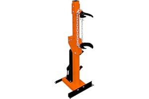 T-MECH Hydraulic Coil Spring Compressor Strut Tool 3 Ton Tonne 3000KG Load Capacity 8 Height Adjustable Levels Foot Pedal Powder Coated Steel Auto Car Van Repair 2 x Large & 2 x Small Clasp Attachments