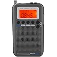 VHF Portable Handheld Radio Receiver - Airband Scanner, Full Band, Black