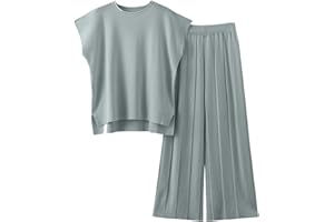 KUIH Lounge Wear Sets for Women Uk Co Ord Sets gym sets for women 2 piece Short Sleeve Shirts Long Pants Trousers Plain Leisure Wear Sets Homewear for Holiday