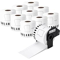 10 Rolls DK-22205 QL-700 QL-800 QL-810W QL-820NWB QL-1100