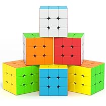 Speed Rubix Cube 3x3, bouwstenen magische kubus 2-in-1 hersenstenen en plagerpuzzel compatibel met Lego voor kinderen volwassenen jongens meisjes