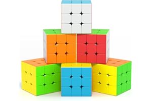 Vdealen Zauberwürfel Set Speed Cube von 3x3 Zauberwürfel Original 6er Pack, Magic Cube Würfel Puzzle, Party Puzzle Geschenk für Kinder Teenager Erwachsene(Stickerless)