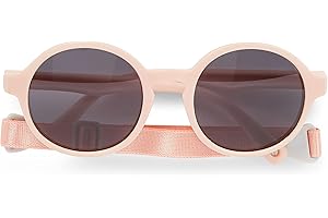 Original Dooky Fiji runde Sonnenbrille für Mädchen und Jungen, geeignet für Kleinkinder und Babys, UV-A & UV-B Schutz, bruchsicheres Glas mit einstellbarem & abnehmbarem Band), rosa