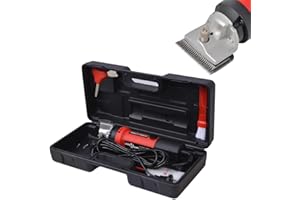 Tidyard Ensemble Complet de Tondeuse à Cheval 350 W Noir et Rouge