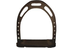 YNR® England Jinn Stirrups Steel Crystal Iron Horse Riding Equestrian Treads New (Brown Crystal)