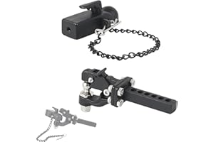 AMK Crochet d'attelage de remorque RC à l'échelle 1/10, récepteur d'attelage de remorque RC Crawler Redcat GEN 8 Scout II CC01 TF2 TRX4 Axial SCX10 90046 (ensemble complet)