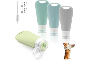 TXXATX Pack of 4 Food Tubes for Filling Dog 90 ml Liver Sausage Dog Tube Reusable Food Tube Dog Silicone Travel Bottles with Carabine Test Tube Brush Consists for Dog Training as a Reward