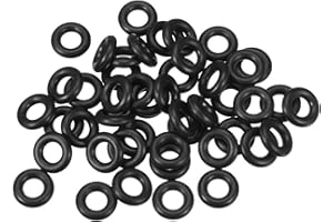 Othmro O-ring in gomma fluoruro, diametro 4 mm, diametro 2 mm, spessore 1 mm, guarnizione di tenuta, colore nero, confezione da 50