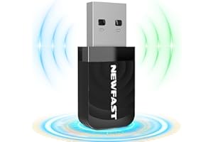 NEWFAST 1300Mbps WiFi USB per PC, Chiavetta WiFi Dual Band 2.4GHz/5GHz AC1300 Adattatore WiFi USB per PC/Desktop/Laptop, Compatibile con Windows 11/10/8.1/8/7/XP und Mac OS 10.11-10.15 (NF-U323V1)