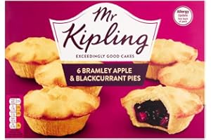Mr Kipling 6 Apple And Blackcurrant Pies, 357 g Box (Pack of 1)