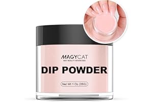 MAGYCAT Dip Powder Nude Pink Color 1 Oz/28g Nail Dipping Powder French Nails Art Starter Manicure DIY Salon Home Gift for Women,No Need Nail Lamp Cured